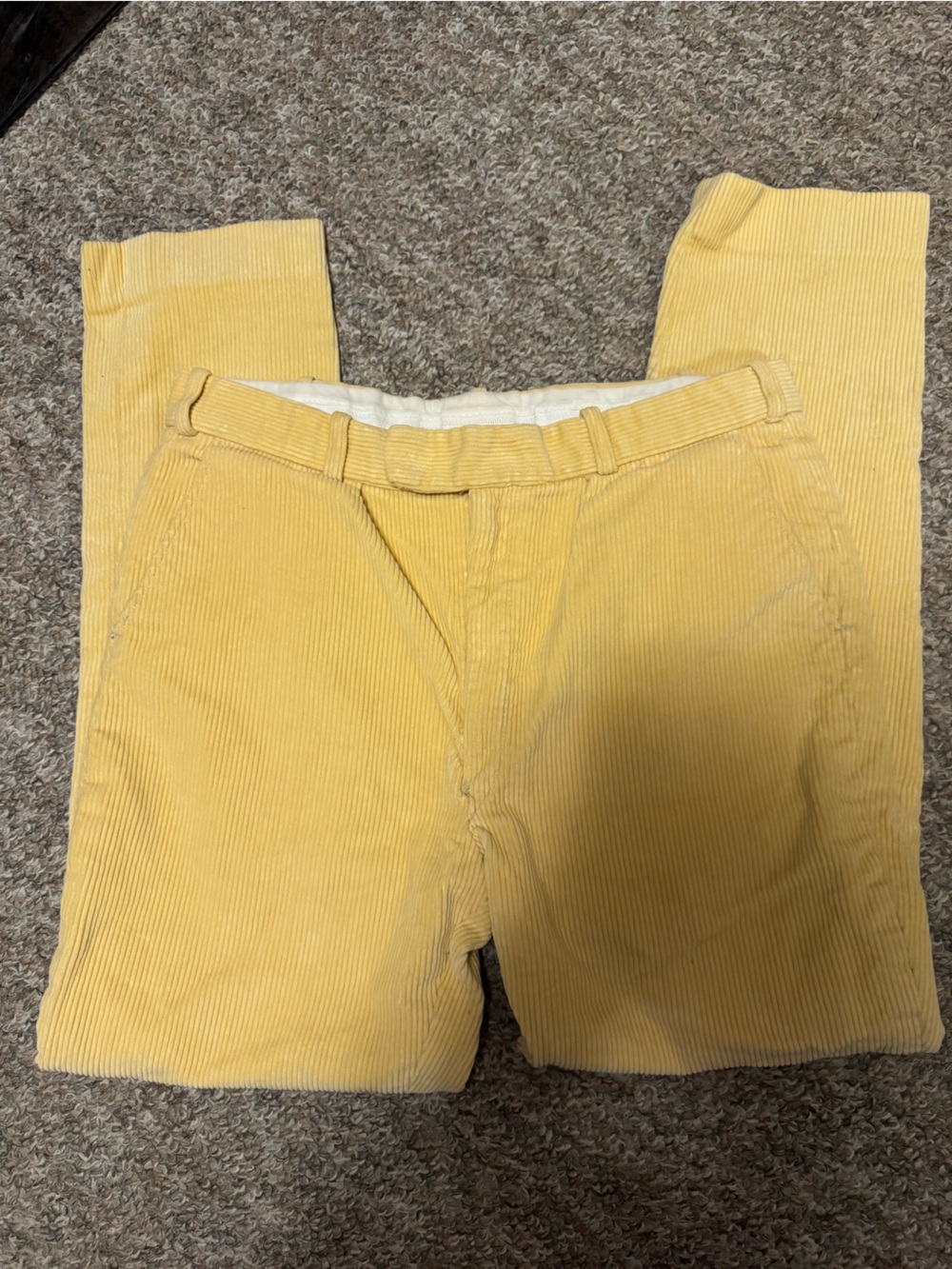 Yellow Corduroy Men’s Pants - Classic Casual Bottoms